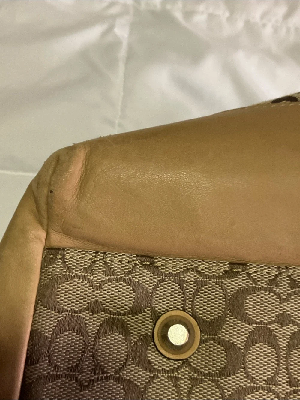 Signature Pattern Tote Bag in Tan